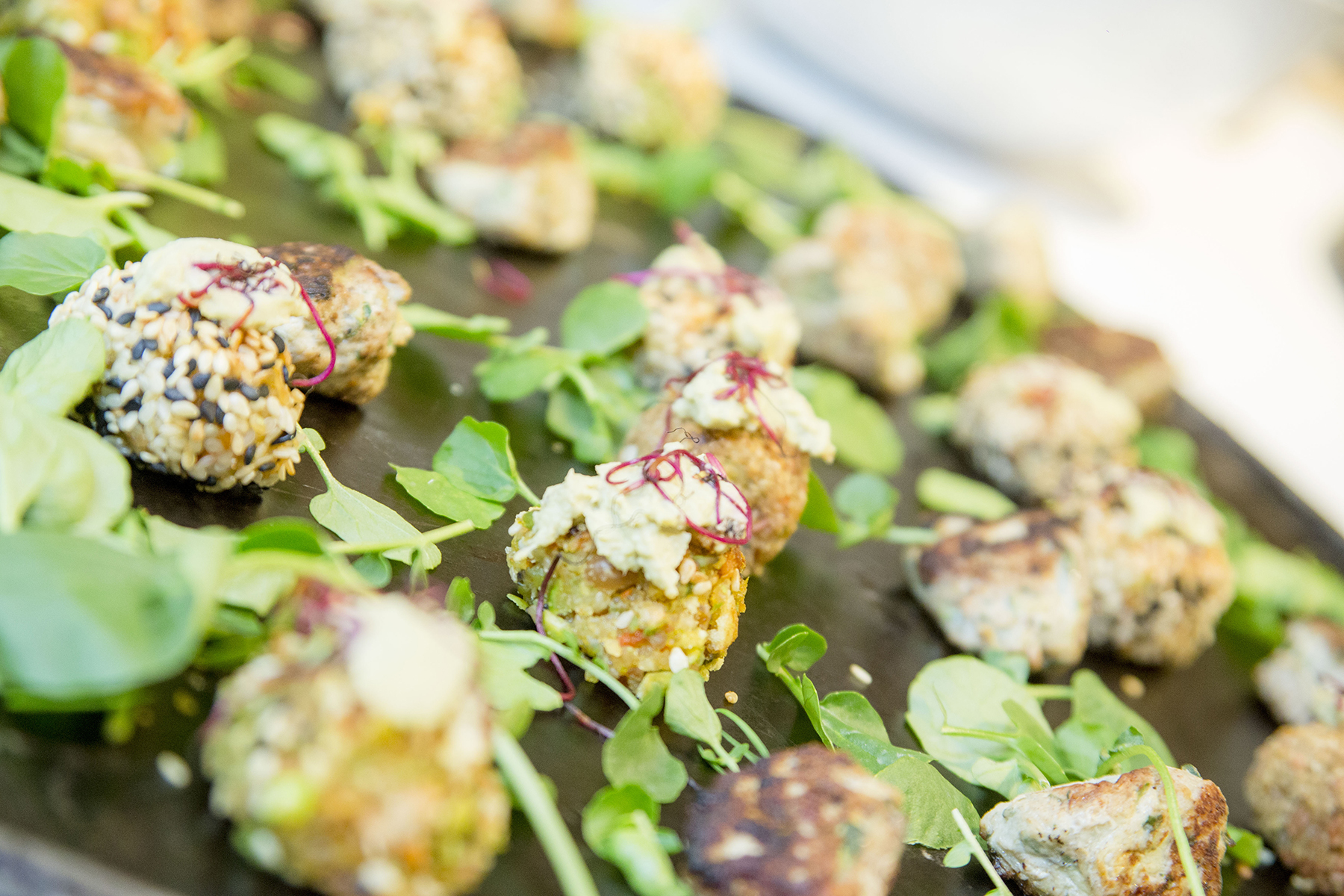 Catering en la presentación de los productos de Birkenstock Natural Skin Care en Madrid, nueva línea cosmética de Birkenstock. Reportaje de Andrea Aragón